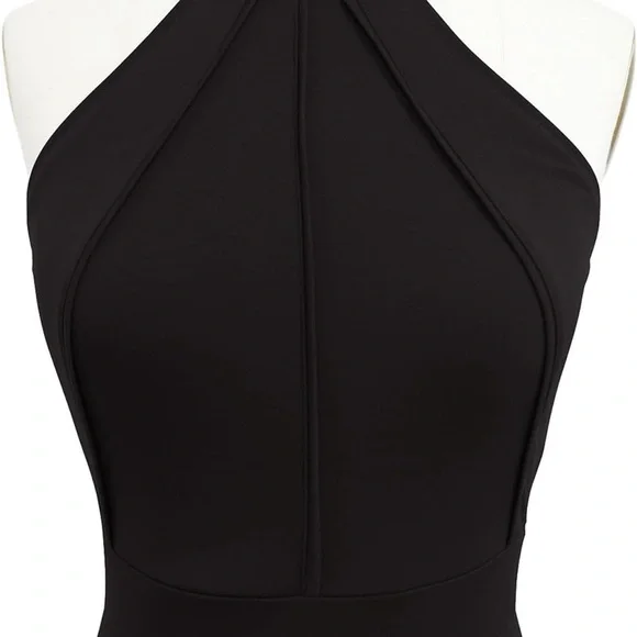 Sleeveless Halter Evening Dress - Picture 3 of 3